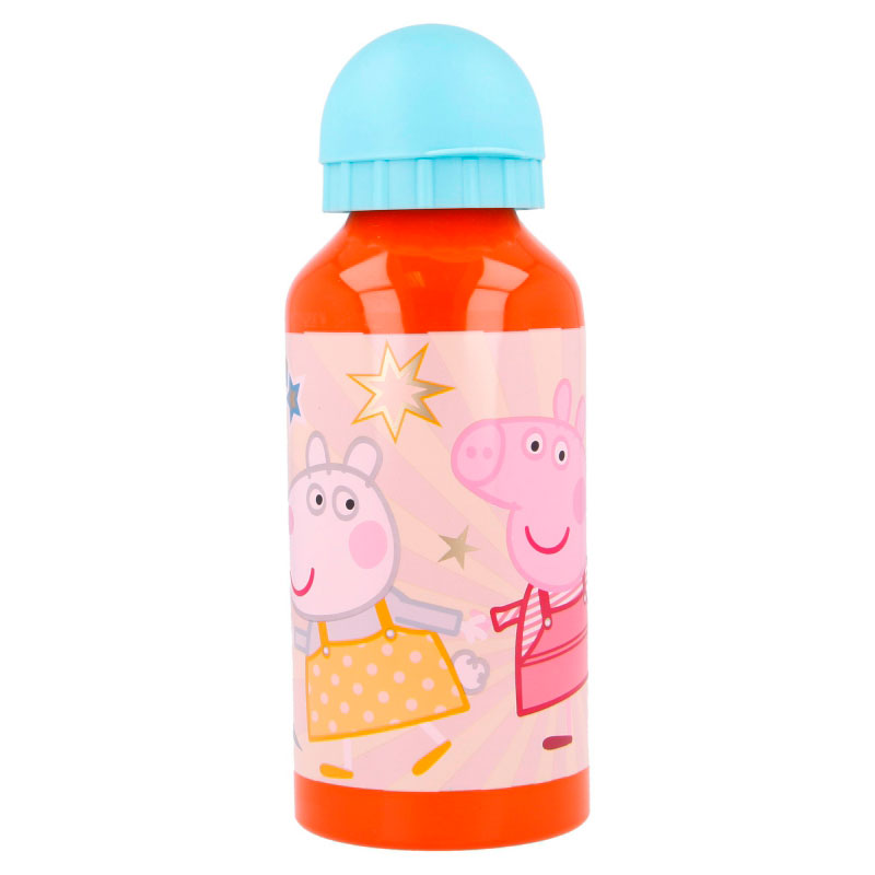 Botella de agua infantil reutilizable de aluminio de 530 ml de Peppa P