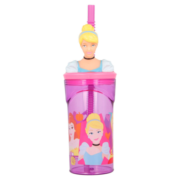 Vaso Figurita 3D con Pajita Cenicienta