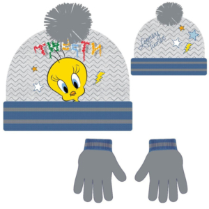 Conjunto Infantil Warner Gorro y Guantes Looney Tunes Piolin