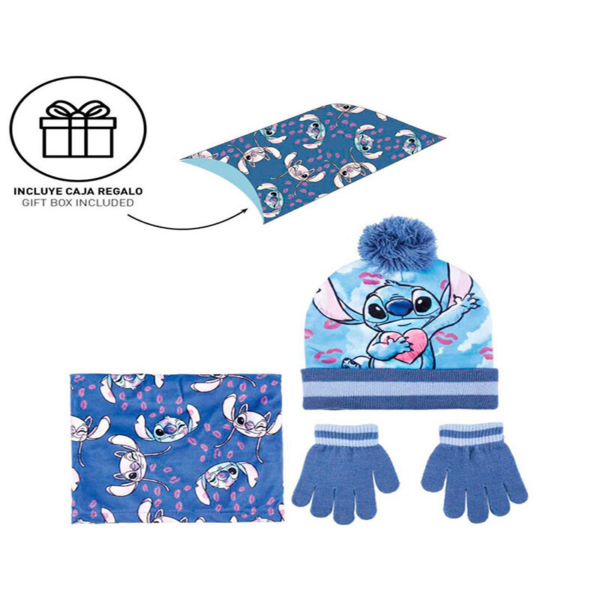 Pack Regalo Gorro, Cuello y Guantes Stitch