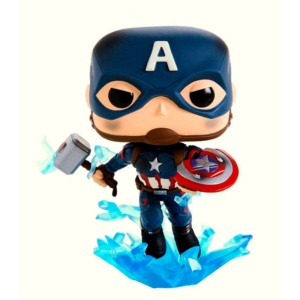 Figura Funko POP Marvel Capitan America con Escudo Roto & Mjolnir 573