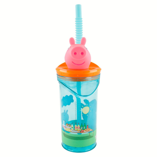 Vaso Figurita 3D con Pajita Peppa Pig