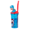 Vaso Figurita 3D con Pajita Marvel Capitan America