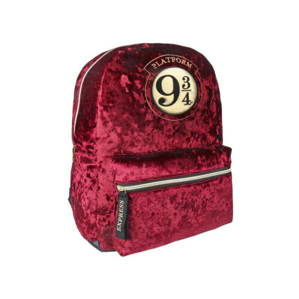 Mochila Harry Potter 9 3/4 Terciopelo Granate