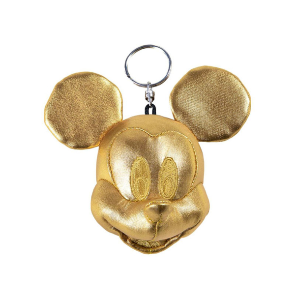 Llavero Peluche Cabeza Mickey Dorado