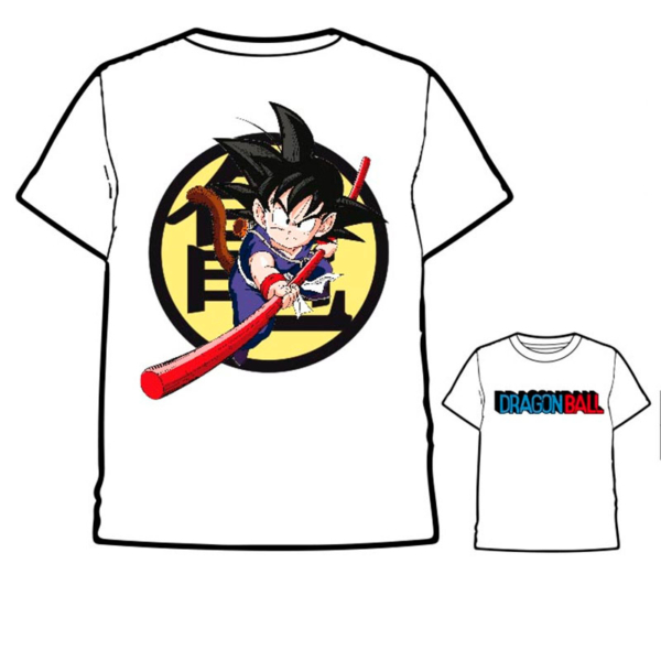 Camiseta Bola de Dragon Blanca Goku