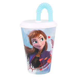 Vaso con pajita Frozen