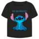 Camiseta Mujer Stitch negra