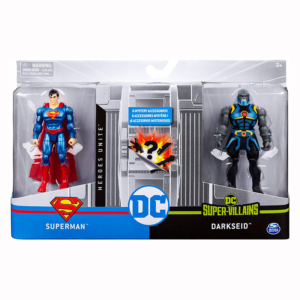 Figura Warner Dc Pack 2 Figuras Superman y Darkseid 10cm + accesorios