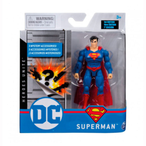 Figura Warner Dc de Accion Superman 10 cm + accesorios