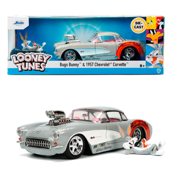 Coche Warner Looney Tunes Chevrolet Corvette Bugs Bunny 1/24