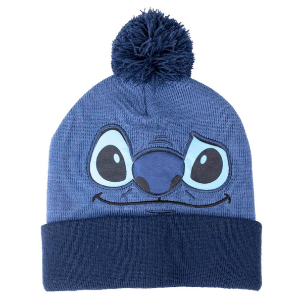 Gorro Punto Stitch Carita con Pompom